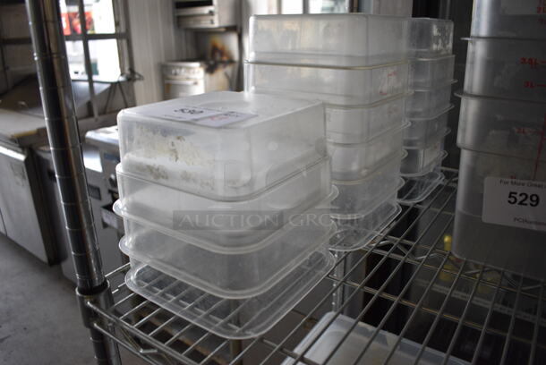 13 Clear Poly Containers. 7x7x4. 13 Times Your Bid! - Image 2 of 4