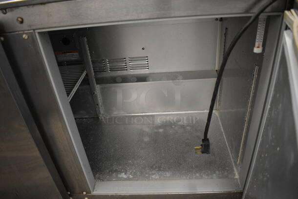 NICE! Beverage Air Model UCR48A Stainless Steel Commercial 2 Door Undercounter Cooler on Commercial Casters. 115 Volts, 1 Phase. 48x29x35. Tested and Working! - Image 6 of 6