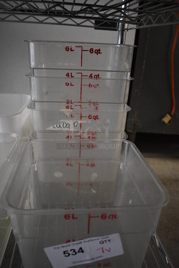 7 Various Poly Containers. Includes 8.5x8.5x7. 7 Times Your Bid! - Image 2 of 4