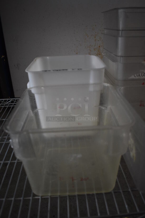 7 Various Poly Containers. Includes 8.5x8.5x7. 7 Times Your Bid! - Image 3 of 4