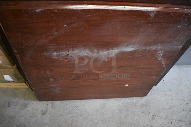 2 Wood Pattern Tabletops. 36x36x1.5, 30x28x1.5. 2 Times Your Bid! - Image 2 of 4