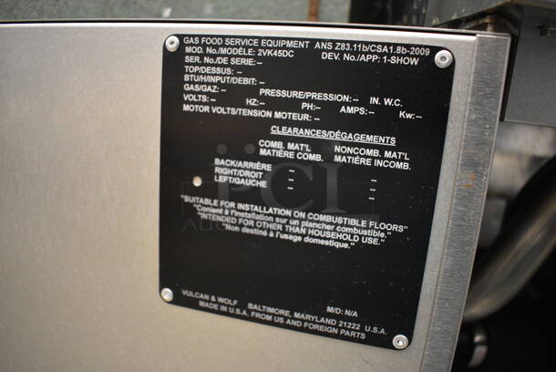 APPEARS TO BE NEW! AMAZING! Vulcan Model 2VK45DC Stainless Steel Commercial Floor Style Gas Powered 2 Bay Deep Fat Fryer w/ Filtration System on Commercial Casters. Missing Control Panel. 31x30x48 - Image 7 of 8
