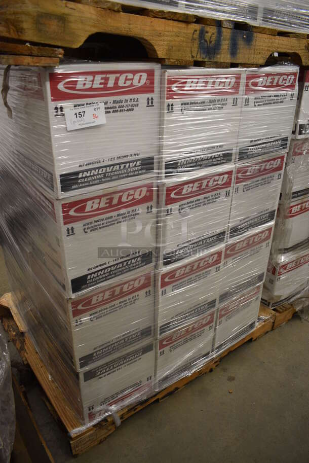 ENTIRE PALLET of 36 BOXES OF BRAND NEW! Betco One Step Restorer. 4 Jugs In Each Box. 6x6x12. 36 Times Your Bid!