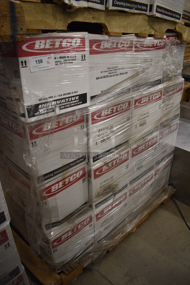ENTIRE PALLET of 36 BOXES OF BRAND NEW! Betco One Step Restorer. 4 Jugs In Each Box. 6x6x12. 36 Times Your Bid!