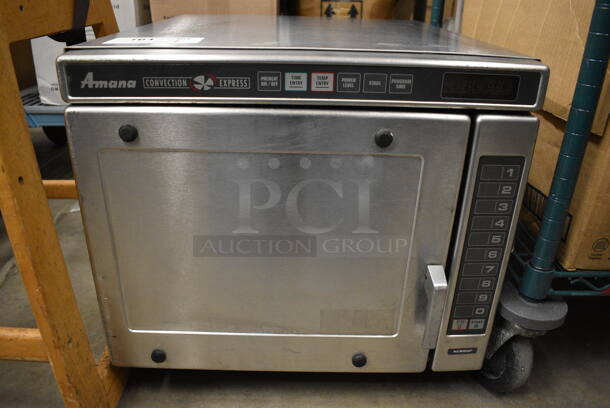 NICE! Amana Stainless Steel Commercial Countertop Electric Powered Convection Oven. 19x23x18