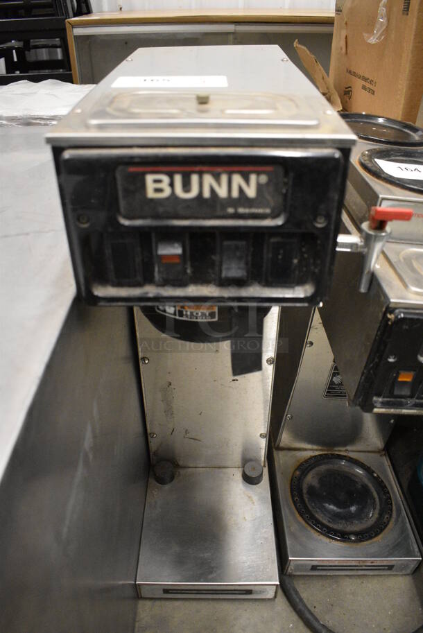 NICE! Bunn Model STPFAP-20 Stainless Steel Commercial Countertop 3 Burner Coffee Machine w/ Poly Brew Basket. 120 Volts, 1 Phase. 10.5x18x25