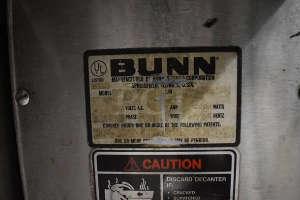 NICE! Bunn Model STPFAP-20 Stainless Steel Commercial Countertop 3 Burner Coffee Machine w/ Poly Brew Basket. 120 Volts, 1 Phase. 10.5x18x25 - Image 4 of 4