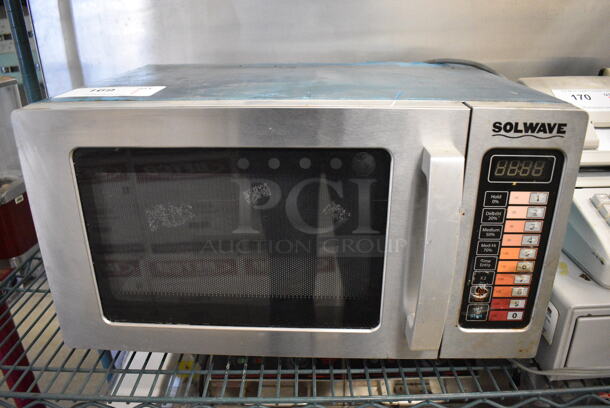 Solwave Stainless Steel Commercial Countertop Microwave Oven. 20x14x12 - Image 1 of 3