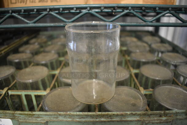 36 Beverage Glasses in Dish Caddy. 2.75x2.75x4. 36 Times Your Bid!
