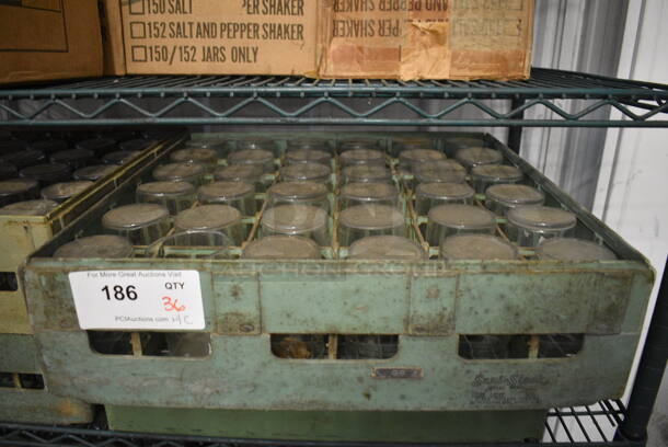 42 Beverage Glasses in Dish Caddy. 2.75x2.75x4. 42 Times Your Bid! - Image 3 of 3