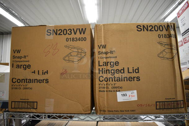 2 Boxes of Large Hinged Lid Containers. 2 Times Your Bid! - Image 1 of 2