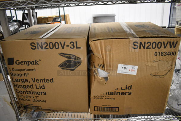 2 Boxes of Large Hinged Lid Containers. 2 Times Your Bid! - Image 1 of 3