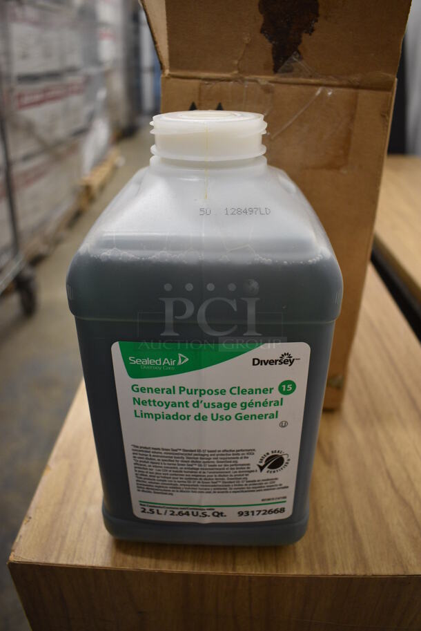 2 BRAND NEW IN BOX! Diversey Sealed Air General Purpose Cleaner Bottles. 5x4x9. 2 Times Your Bid!