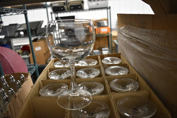 12 BRAND NEW IN BOX! Wine Glasses. 3x3x6. 12 Times Your Bid!