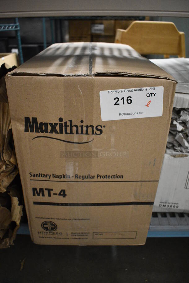 Box of Maxithins Sanitary Napkins
