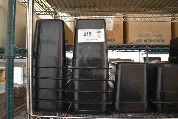 11 Black Poly 1/3 Size Drop In Bins. 1/3x8. 11 Times Your Bid!