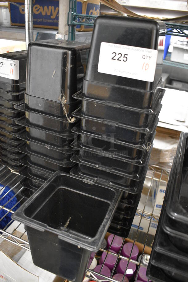 10 Black Poly 1/6 Size Drop In Bins. 1/6x6. 10 Times Your Bid! - Image 2 of 3