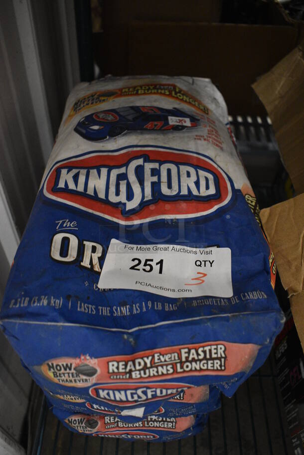 3 Bags of Kingsford Coal. 3 Times Your Bid!