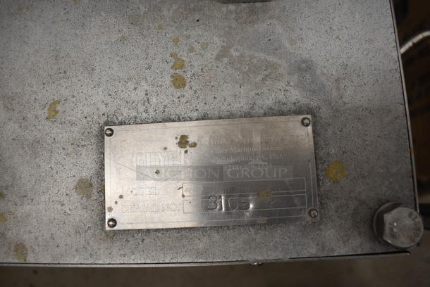 Geyer Metal Commercial Liquid Viscous Product Filler Base on Cart w/ Commercial Casters. 46x20.5x36 - Image 6 of 6