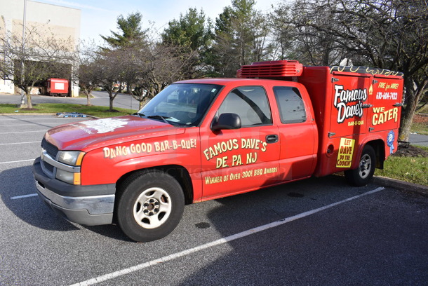 2004 Chevrolet Silverado 1500 w/ Extended Cab and Reefer Trailer Attachment; 1 Cold Compartment and 3 Hot Compartments. VIN 1GCEC19V04E303712. Odometer Reads 115,499. Vehicle Runs and Drives! Title Is Free and Clear. See Lot 2 For Additional Pictures!