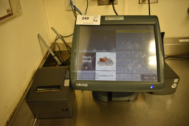 ALL ONE MONEY! Lot of 15" POS System Monitor, Epson Model M129H Receipt Printer and ONEAC Model ABC100-11 Power Conditioner! - Image 1 of 5