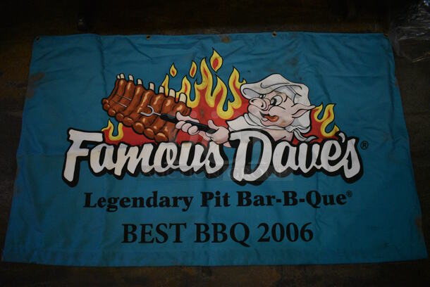 3 Banners for Dave's Famous BBQ. 3 Times Your Bid!
