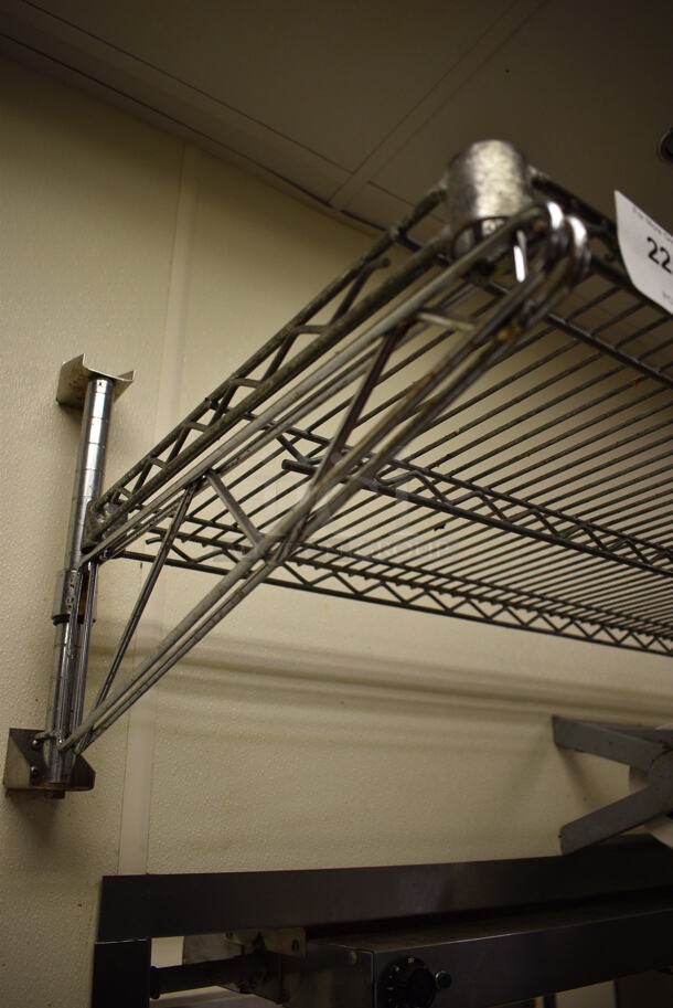 Metro Style Chrome Finish Wall Mount Shelf. BUYER MUST REMOVE. 60x18x16 - Image 2 of 2