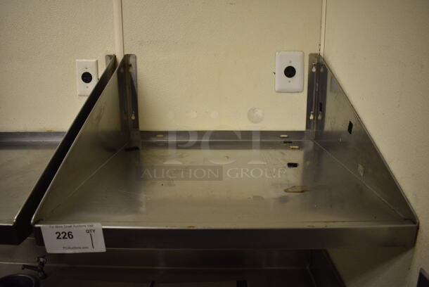 Stainless Steel Wall Mount Shelf. BUYER MUST REMOVE. 24x24x12 - Image 1 of 3