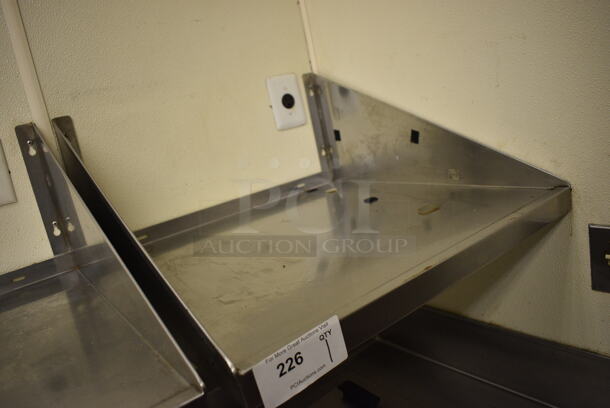 Stainless Steel Wall Mount Shelf. BUYER MUST REMOVE. 24x24x12 - Image 2 of 3