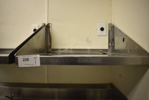 Stainless Steel Wall Mount Shelf. BUYER MUST REMOVE. 24x24x12 - Image 3 of 3