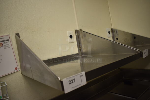 Stainless Steel Wall Mount Shelf. BUYER MUST REMOVE. 24x24x12 - Image 2 of 3