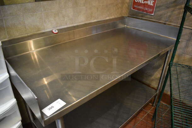 Stainless Steel Commercial Table w/ Undershelf and Backsplash. 60x31x41 - Image 2 of 3