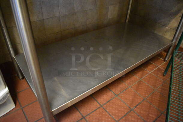 Stainless Steel Commercial Table w/ Undershelf and Backsplash. 60x31x41 - Image 3 of 3