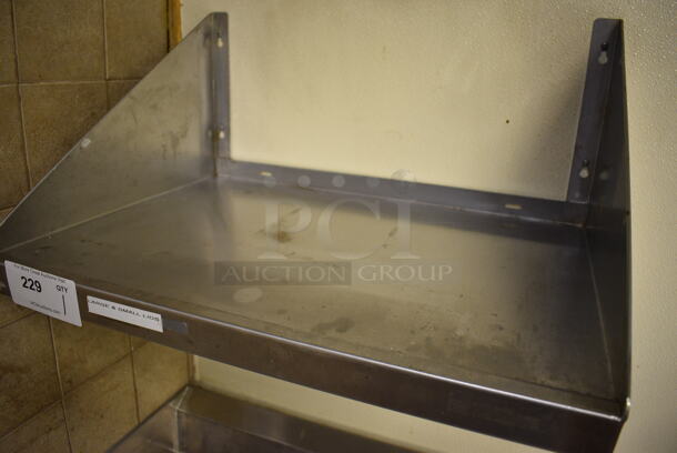 Stainless Steel Wall Mount Shelf. BUYER MUST REMOVE. 24x24x12 - Image 3 of 3