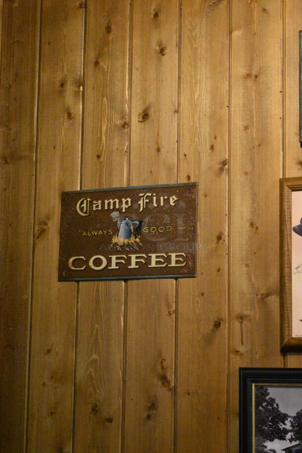 ALL ONE MONEY! Lot of Various Wall Decorations Including Cabins Sign, Various Duck / Bird Pictures, Rush View Cottage Sign, 2 Birdhouses, Camp Fire Coffee Sign! BUYER MUST REMOVE - Image 7 of 7