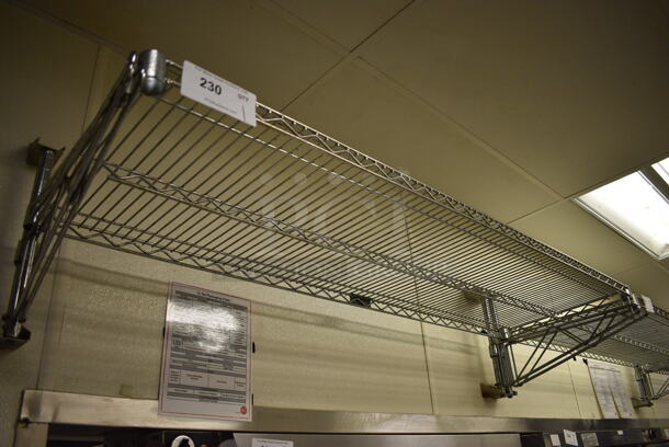Metro Style Chrome Finish Wall Mount Shelf. BUYER MUST REMOVE. 60x18x16 - Image 1 of 2