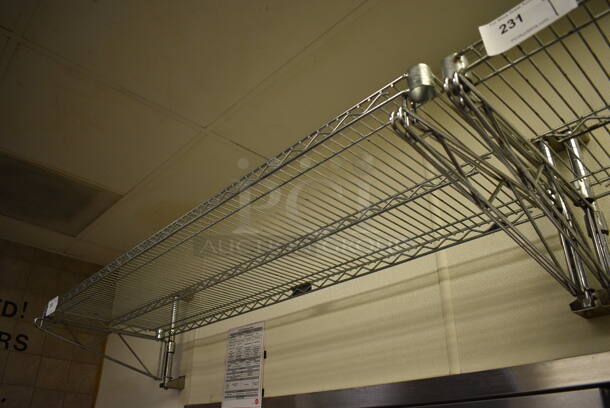 Metro Style Chrome Finish Wall Mount Shelf. BUYER MUST REMOVE. 60x18x16 - Image 2 of 2