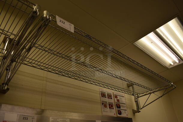 Metro Style Chrome Finish Wall Mount Shelf. BUYER MUST REMOVE. 60x18x16 - Image 2 of 2