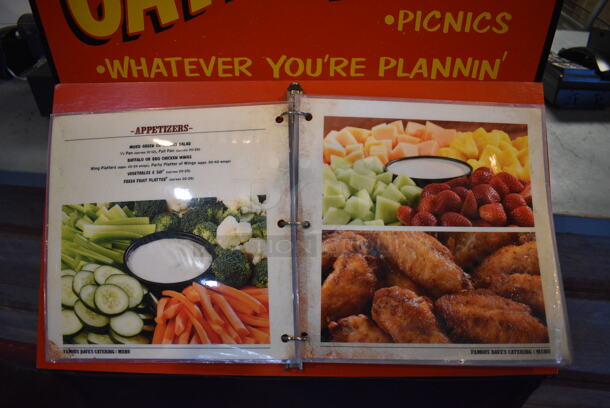 Black Metal Sign for Dave's Catering. 21x16x64 - Image 3 of 3