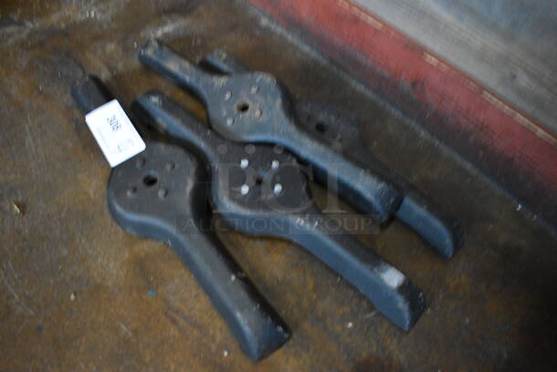 4 Metal Straight Leg Table Base Feet. 20x5x2. 4 Times Your Bid! - Image 2 of 2