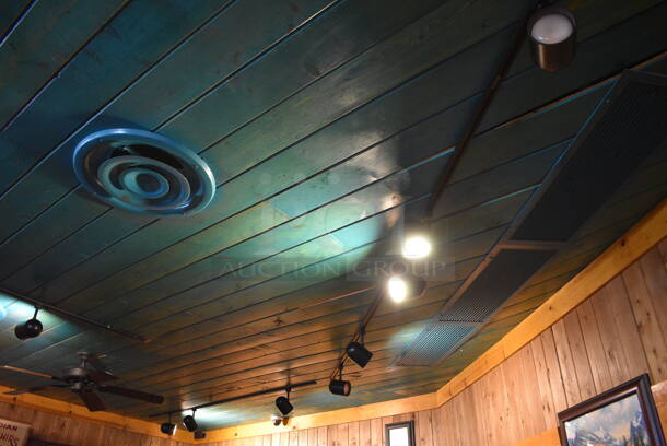 36 Track Lights on 6 Metal Strips. BUYER MUST REMOVE. 36 Times Your Bid! - Image 2 of 3