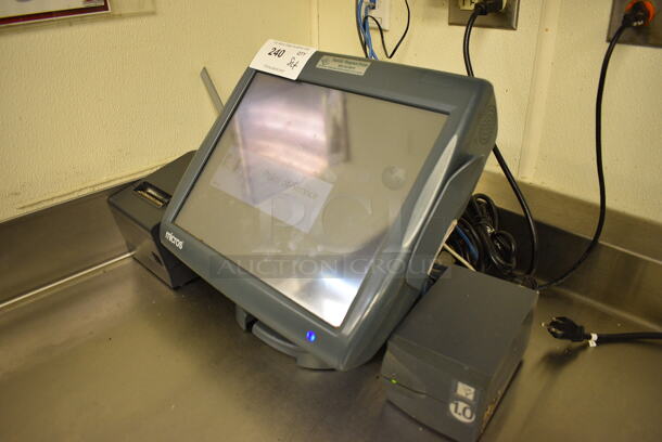 ALL ONE MONEY! Lot of 15" POS System Monitor, Epson Model M129H Receipt Printer and ONEAC Model ABC100-11 Power Conditioner! - Image 2 of 5