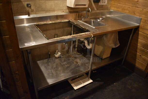 Stainless Steel Soda Station w/ Undershelf. BUYER MUST REMOVE. 78x30x42 - Image 1 of 3