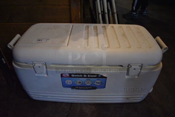 Igloo White Poly Portable Cooler. 34x16x17