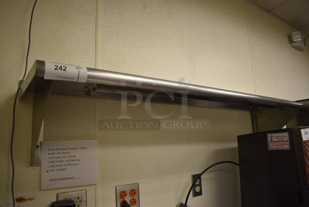 Stainless Steel Wall Mount Shelf. BUYER MUST REMOVE. 60x15x12 - Image 1 of 2