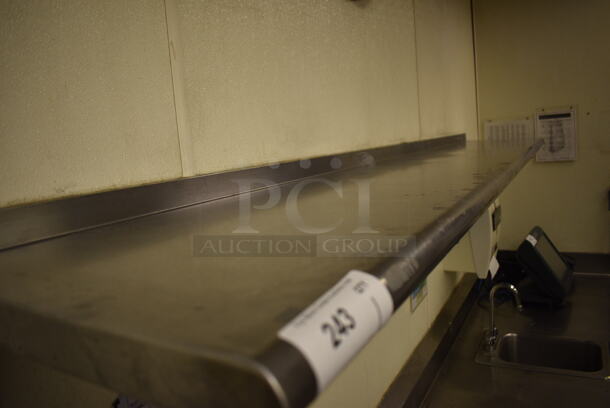 Stainless Steel Wall Mount Shelf. BUYER MUST REMOVE. 96x15x12 - Image 3 of 3