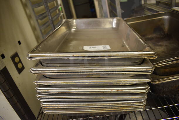 15 Stainless Steel Full Size Drop In Bins. 1/1x2. 15 Times Your Bid!