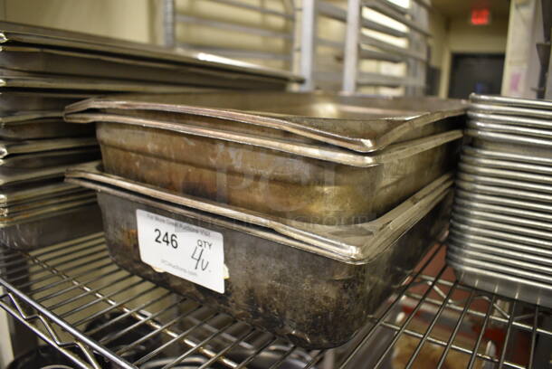 4 Stainless Steel Full Size Drop In Bins. 1/1x4, 1/1x6. 4 Times Your Bid! - Image 2 of 2