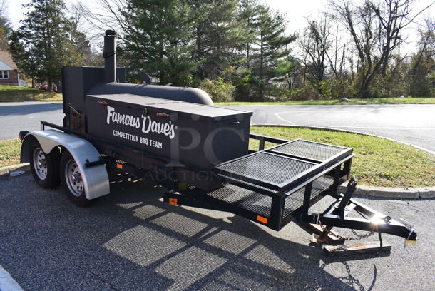 Cookers and Grills Metal Commercial Bar-B-Que Smoker Trailer. VIN ASN59987DEL. See Lot 12 For Additional Pictures!