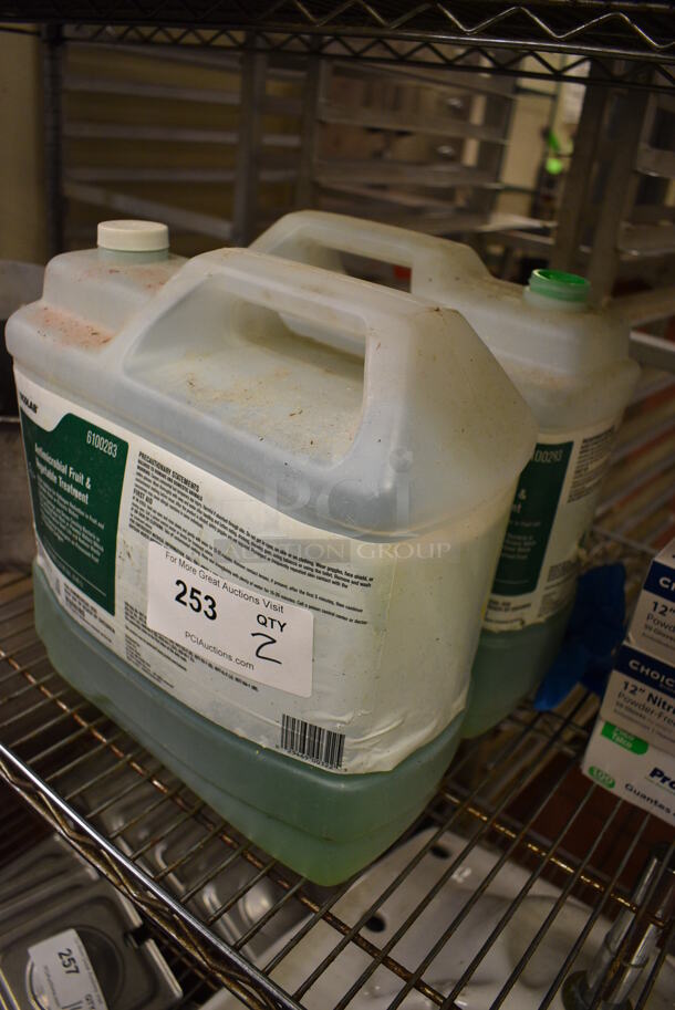 2 Ecolab Antimicrobial Fruit and Vegetable Treatment Jugs. 12x5x13. 2 Times Your Bid! - Image 2 of 3